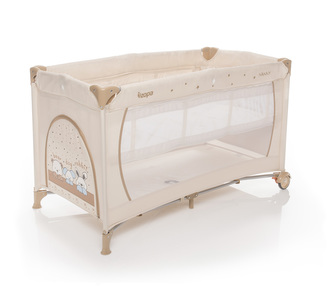 Postýlka skládací  Nanny s polohováním, Animal Beige