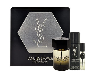 Yves Saint Laurent La Nuit De L´Homme toaletní voda 100 ml + toaletní voda 10 ml + pěna na holení 50 ml