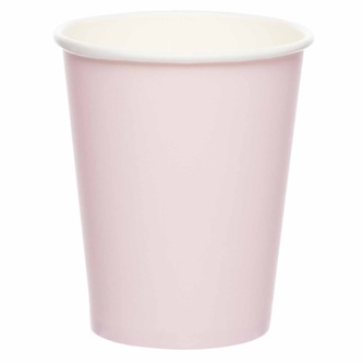Papírové kelímky světle růžové 8 ks - Amscan