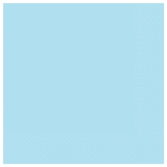 Papírové ubrousky Světle Modré, 33 x 33 cm, 20 ks - Amscan