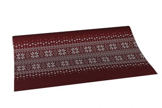 Vánoční fólie finský vzor bordó