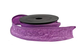 Textilní mačkaná stuhatmavě růžová