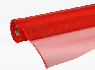 Organza SNOW 12cm x 9,1m ČERVENÁ