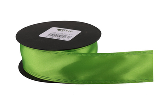 Atlasová stuha 4 cm světle zelená