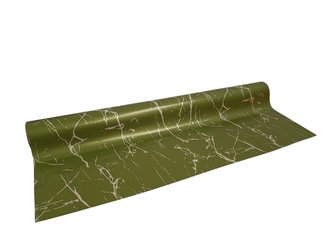 Floristická fólie mramorový design tmavě olivová
