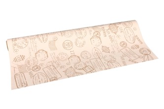 Floristická fólie s razítkem béžová