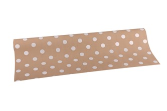 Floristická fólie s puntíkem béžová