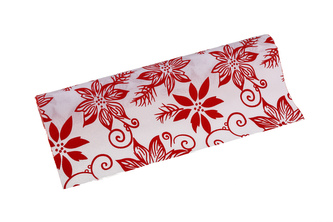 Vánoční polyjutová role 28cm x 3m AJ1544 1-bílá/červená