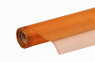 Organza uni 48,5cm x 10m MĚDĚNÁ