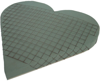 Srdce s aranžovací hmotou 50 cm - plné