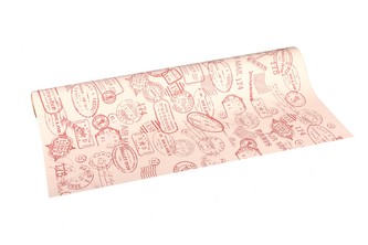 Floristická fólie s razítkem starorůžová