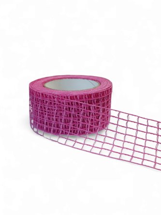 Jutavá stuha klasik 5 cm tmavě růžová