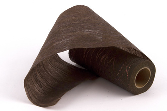 Vlizelín dekorativní a aranžerský s glitrem 12,5cm HNĚDÝ