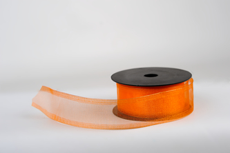 Stuha organza SNOW 4cm x 9,1m ORANŽOVÁ