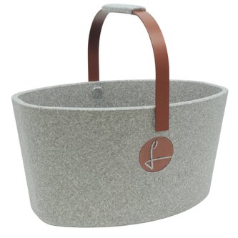 Milovaný košík LIEBLINGSKORB šedý s měděnou