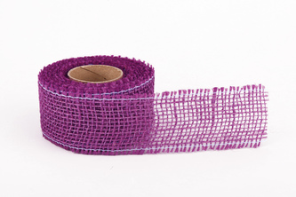 Jutová stuha jemná 5cm x 5m 19 SV. FIALOVÁ