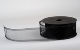 Stuha organza uni 4cm x 10m ČERNÁ