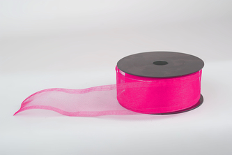 Stuha organza SNOW 4cm x 9,1m CYKLÁMEN