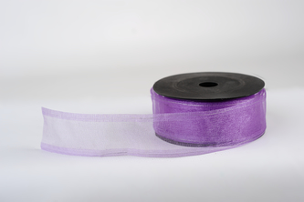 Stuha organza SNOW 4cm x 9,1m TM. FIALOVÁ