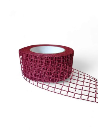 Jutavá stuha klasik 5 cm bordó