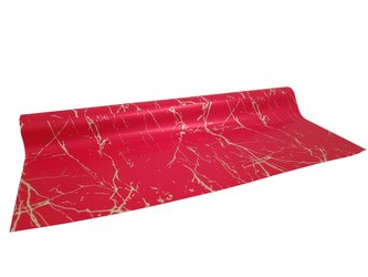Floristická fólie mramorový design červená