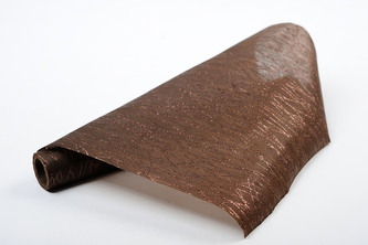 Vlizelín dekorativní a aranžerský s glitrem 37,5cm HNĚDÝ