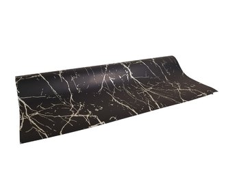 Floristická fólie mramorový design černá