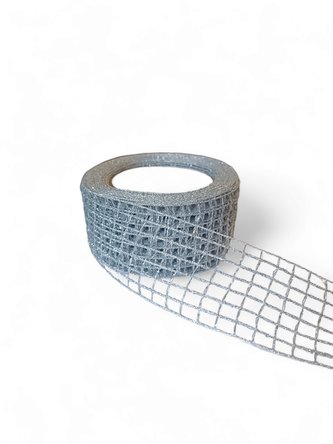 Jutavá stuha klasik 5 cm stříbrná