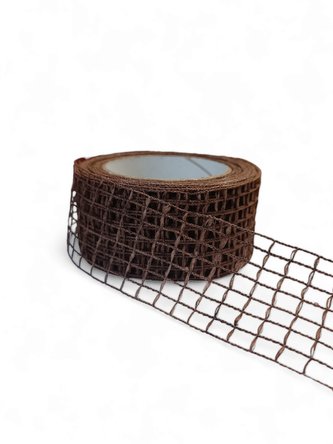 Jutavá stuha klasik 5 cm hnědá