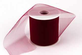 Stuha tylová 10cm x 50m BORDÓ
