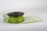 Stuha organza SNOW 4cm x 9,1m TRAV. ZELENÁ
