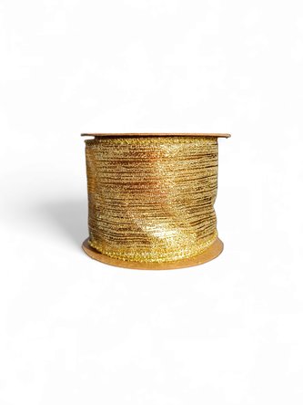 Vánoční metalická stuha 1 zlatá