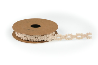 Bavlněná krajková stuha 1,2cm x 3m CL004 natural