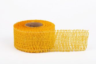 Jutová stuha jemná 5cm x 5m 6 ŽLUTÁ