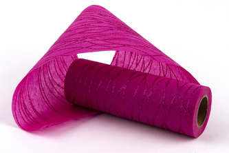 Vlizelín dekorativní a aranžerský s glitrem 12,5cm TM. RŮŽOVÝ