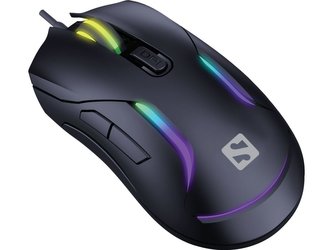 Sandberg LightFlow 6D Gamer Mouse, herní myš, 3600dpi, LED podsvícení, černá