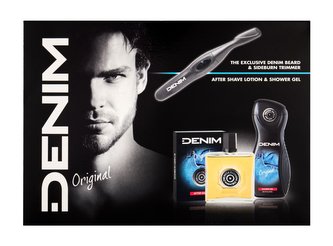 Denim Original voda po holení 100 ml + sprchový gel 250 ml + zastřihovač vousů