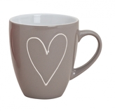 Hrnek hnědý srdce 350 ml