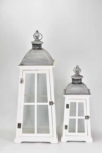 Dřevěná lucerna Mary sada 2 ks