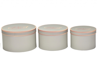 Flower box šedý sada 3 ks