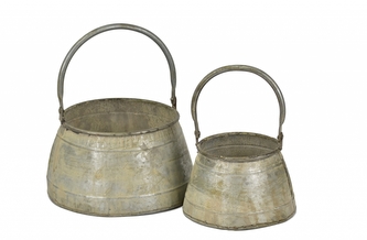 Obal na květiny Zen sv. šedý sada 2 ks