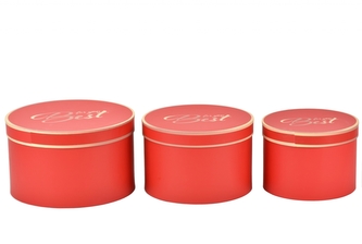 Flower box červený sada 3 ks