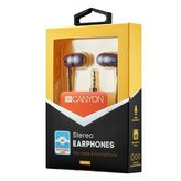 CANYON Stereo sluchátka s plochým kabelem, mikrofon,1,2M, fialová