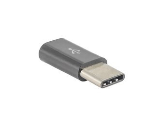 Akyga adaptér microUSB/USB type C/ABS/cerná