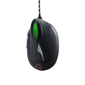 CANYON Herní vertikální myš EMISAT, 7 programovatelných tlačítek, senzor Pixart, až 4800 DPI, RGB podsvícení, černá