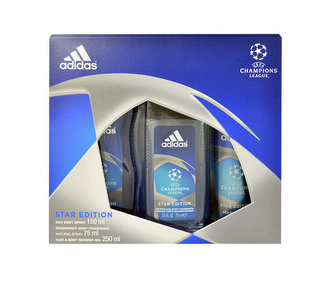 Adidas UEFA Champions League deospray 150 ml + sprchový gel 250 ml + deospray 75 ml