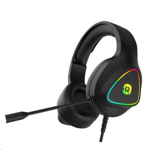CANYON Herní headset Shadder GH-6, LED, PC/PS4/Xbox, Deep bass, kabel 2m, USB+2x3,5F TRS jack + rozbočovač