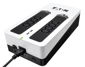EATON UPS 3S 700 IEC, Off-line, Tower, 700VA/420W, výstup 8x IEC C13, USB, RJ11, 2x USB nabíjení (2A max), bez vent.
