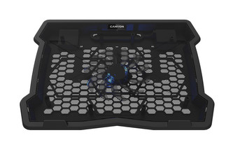 CANYON Chladící podstavec NS02 pro notebook 10-15.6", LED podsvícení, 1x ventilátor, 340x265x30mm