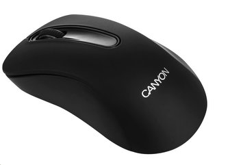 CANYON bezdrátová USB myš s 3 tlacítky, 1200 dpi, cerná